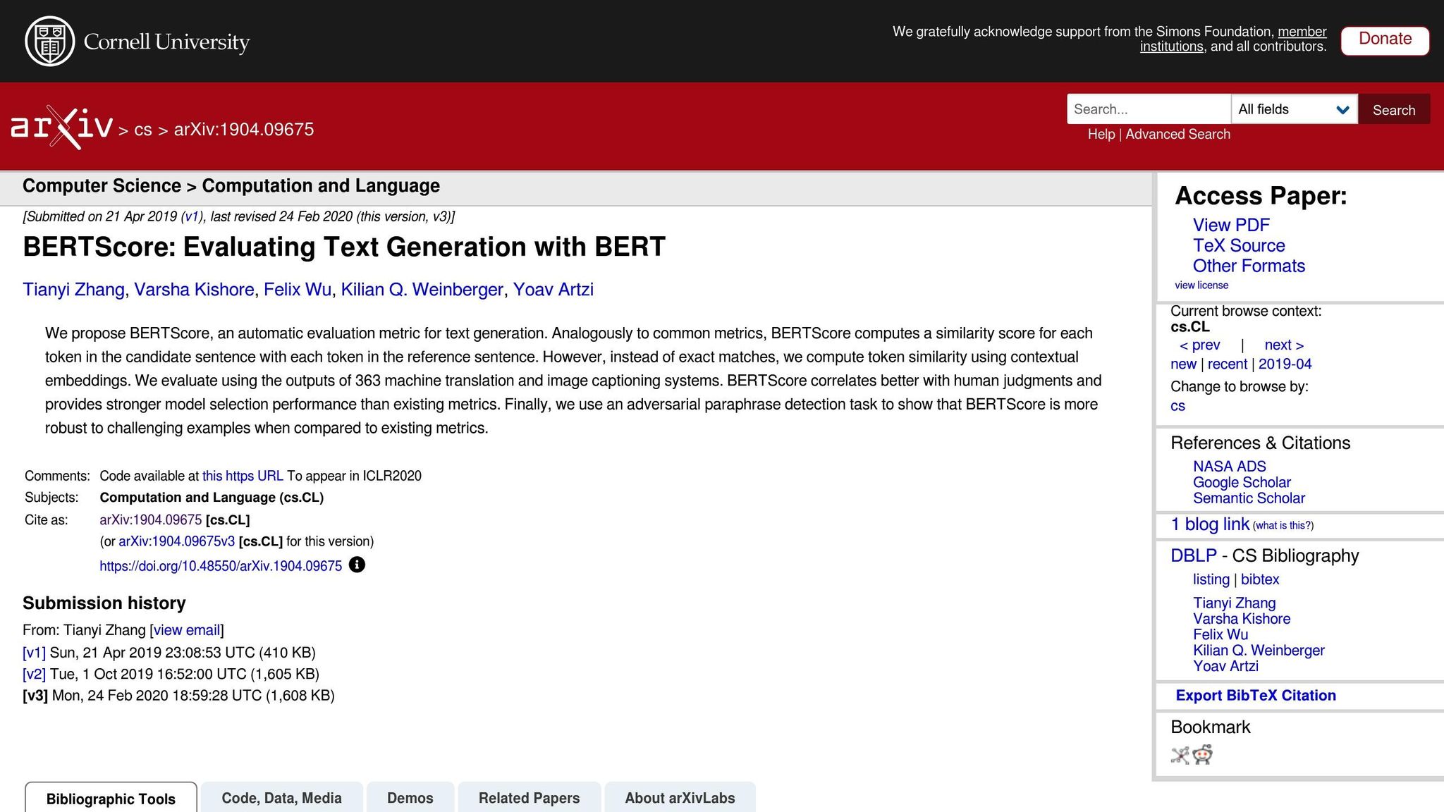 BERTScore